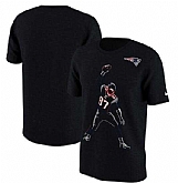 Men's New England Patriots Rob Gronkowski Nike Player Silhouette 2.0 Name x26 Number T-Shirt - Black FengYun,baseball caps,new era cap wholesale,wholesale hats